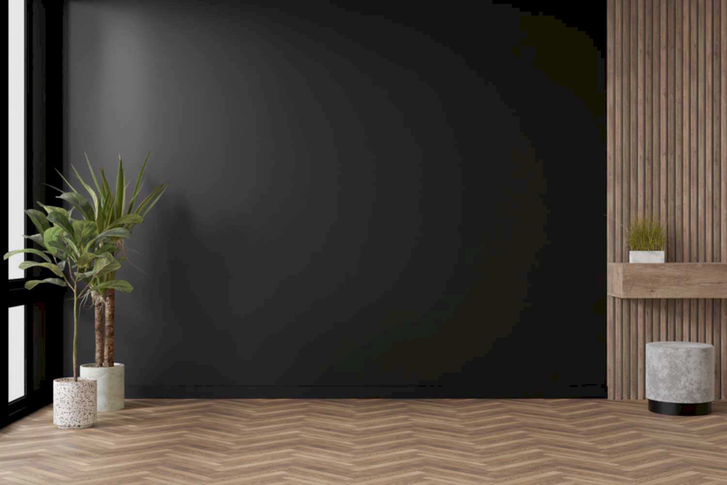 vecteezy_empty-room-black-wall-and-parquet-floor-indoor-plants_15590879